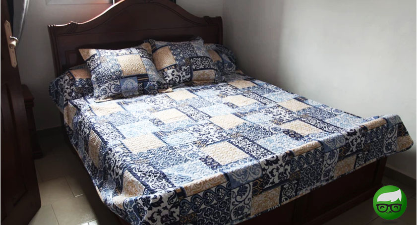 Chambre Bleue lit double 160 cm